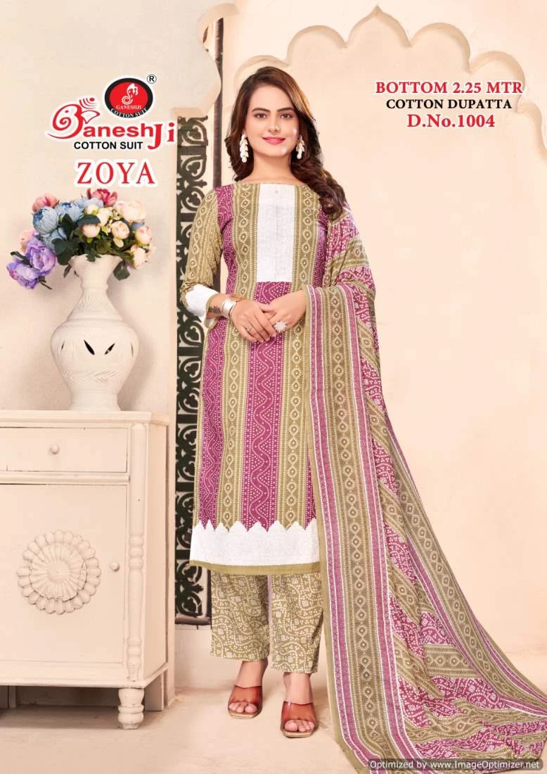 Ganeshji Zoya Vol 1 Cotton Wholesale Salwar Suit Catalog — Wholesale Salwar Suits, MPA wholesale from Surat - Gallery Image 6